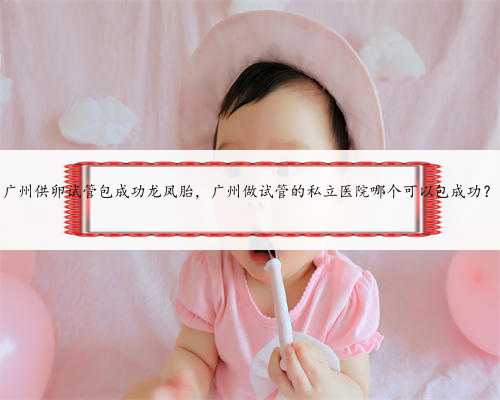 广州供卵试管包成功龙凤胎，广州做试管的私立医院哪个可以包成功？