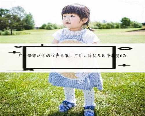 广州供卵试管的收费标准，广州天价幼儿园年收费6万